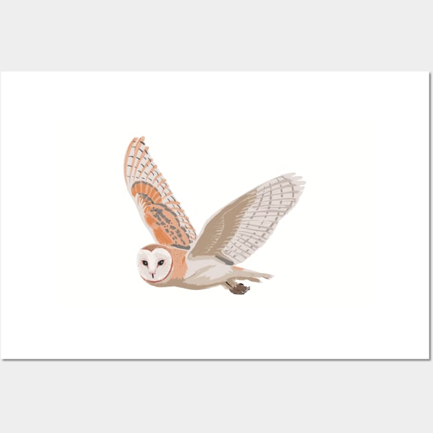 Midnight Barn Owl Wall Art by Adrielle-art